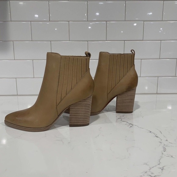 Marc Fisher | Bootie Alva Tan Leather Ankle Pointed Toe NEW - Picture 5 of 8